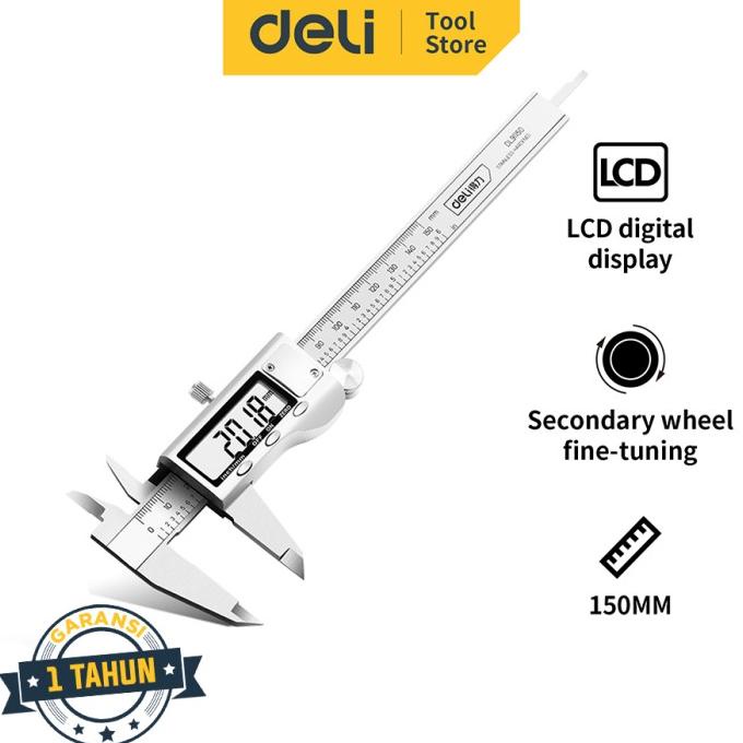 Deli Vernier Caliper / Jangka Sorong Digital 6 inch Perkakas DL91150