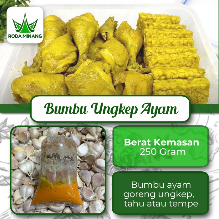 

Bumbu Ayam Goreng Ungkep Kuning Bumbu Giling Basah Campur Halus Segar Instant 250 Gram