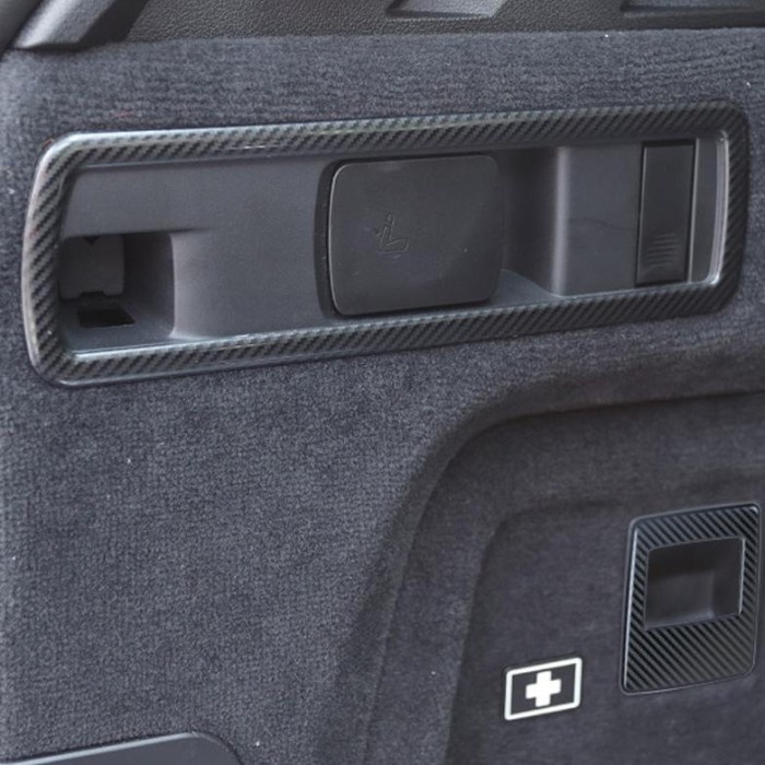 

Terlaris Cutting 3Pcs Carbon Fiber Auto Trunk Trim Frame Cover Sticker Tail Box Deco