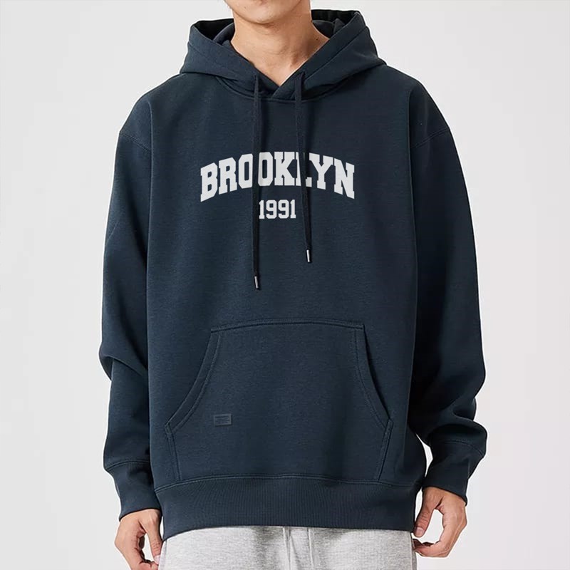 Parisdivarious Sweater Hoodie Jemper Brooklyn Bahan Fleece Size S - XXL (Pria &amp; Wanita)