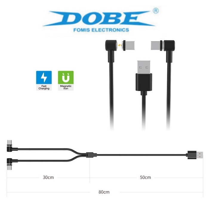 Dobe Magnetic Charging Cable For PS5 VR2 / Kabel Cas Magnet Controller Gamepad Stick Stik