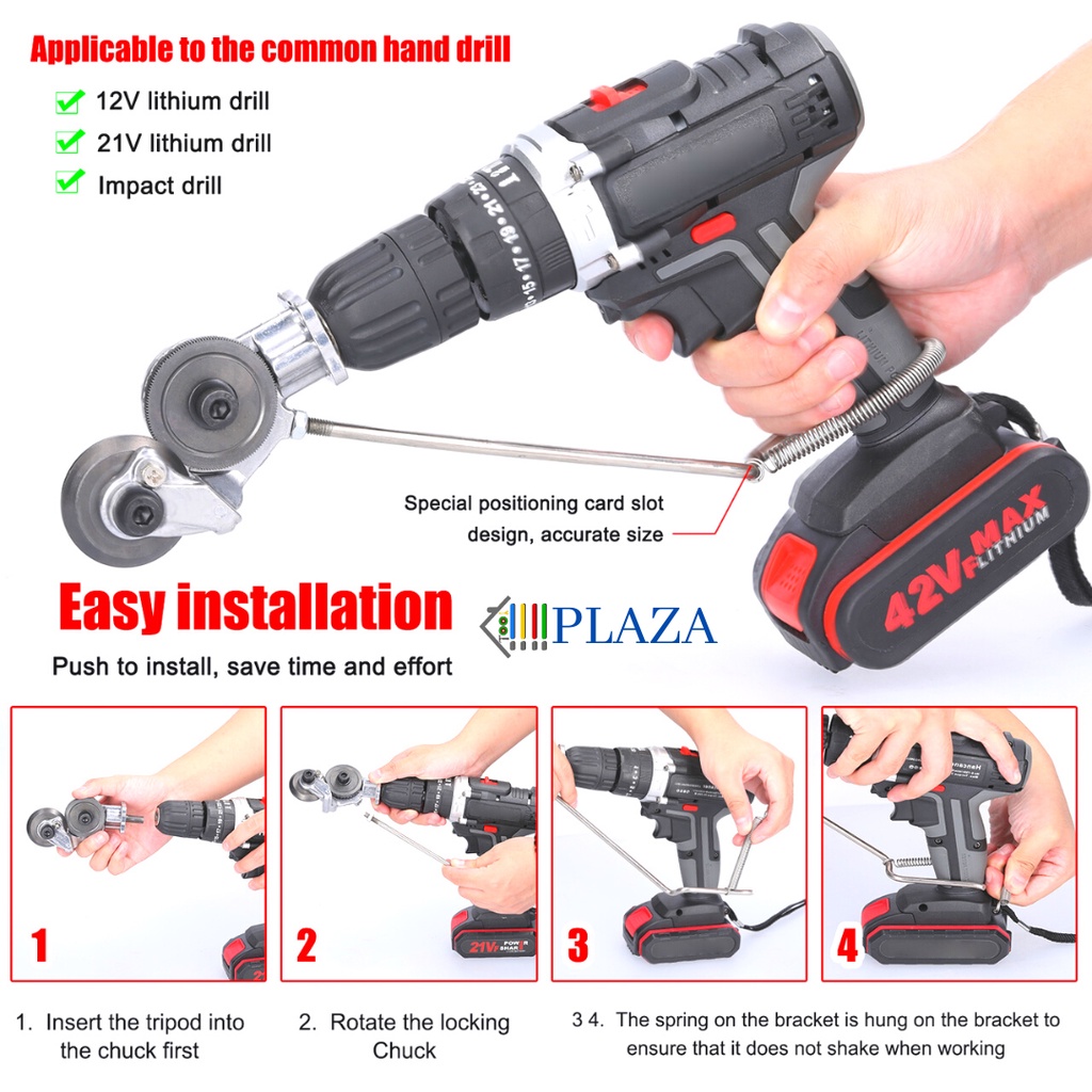 ADAPTOR DRILL PLATE CUTTER MESIN BOR GUNTING PLAT SENG LOGAM DLL