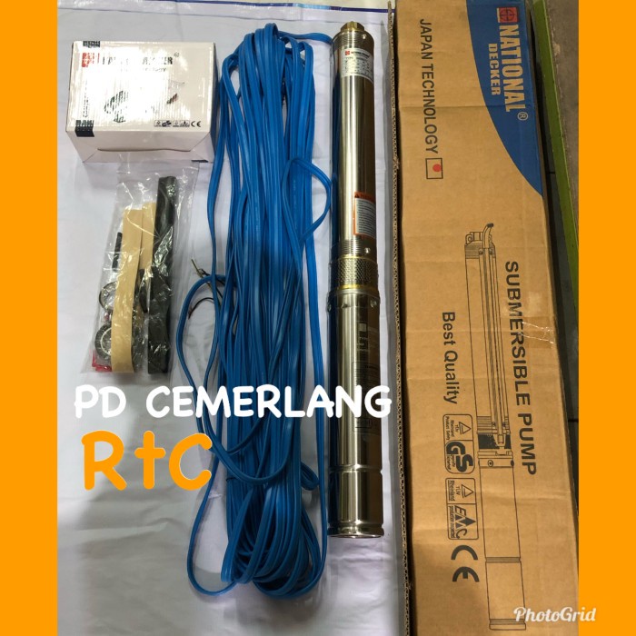 Mesin satelit nasional 0.5hp 3 inch komplit kabel submersible pump