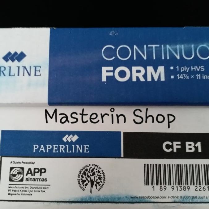 

Kertas Continous Form Paperline 14 7/8 X 11 1 Ply ( B1)