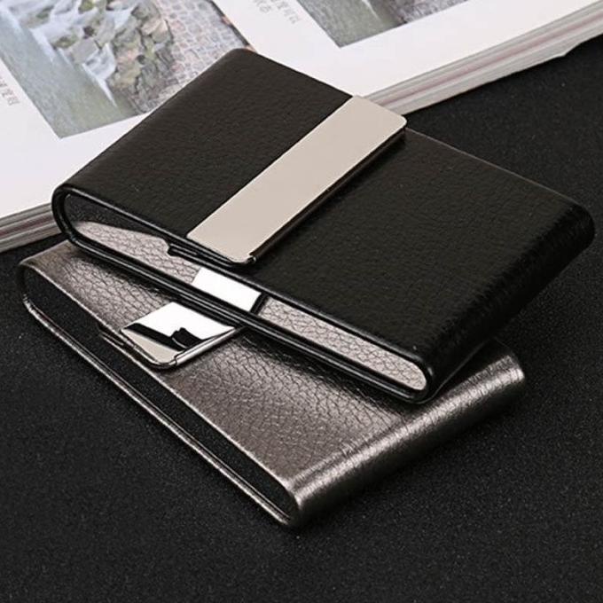 

Terbaru !!! Elegant Name Card Case Magnetic Flip Kotak Kartu Nama Kulit Holder