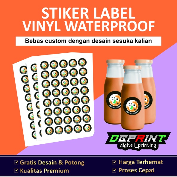 

Cetak Stiker Vinyl Label Makanan Minuman Bahan Anti Air Cutting Pola