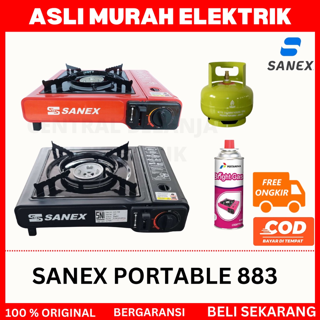 KOMPOR GAS PORTABLE SATU TUNGKU SANEX 883 // KOMPOR PORTABLE SANEX