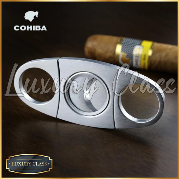 

COHIBA Cigar Cutter Double Blade / Pemotong Cerutu Stainless Steel
