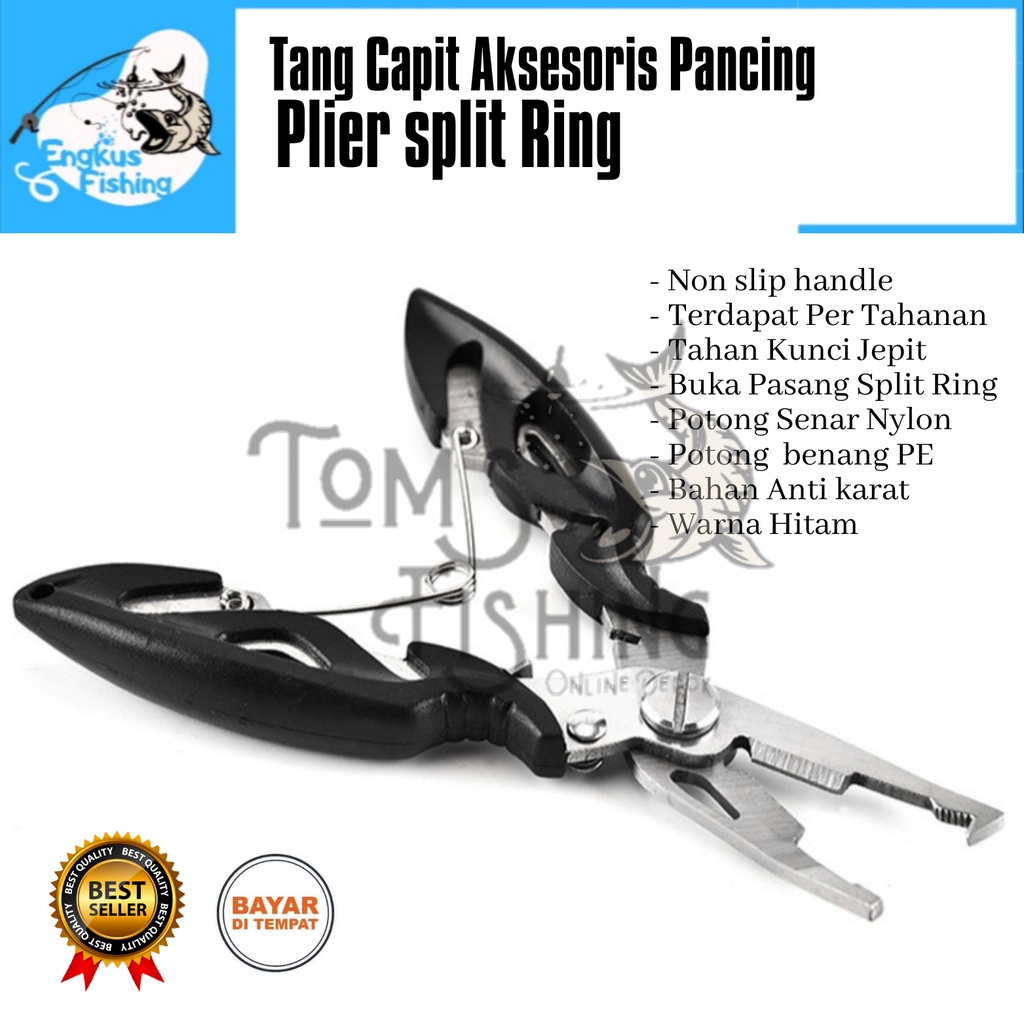 Tang Capit Aksesoris Pancing Plier Split Ring Salt Water Resistant Murah - Engkus Fishing