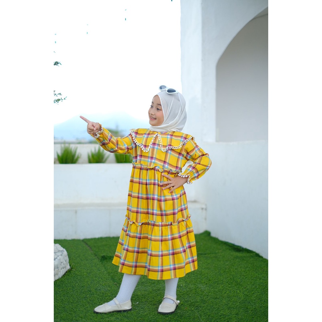 Tunik Anak Amora Tunik Anak Bahan Flanel Neeca Kiddos Midi Dress Flanel Anak Size 6 8 10 12 14 Y