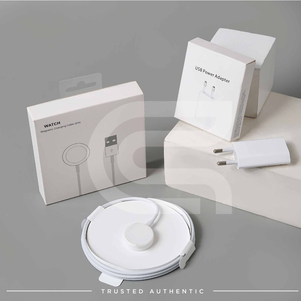 Charger Set - Magnetic WATCH To USB Cable 2 Meter &amp; Power Adapter 5w
