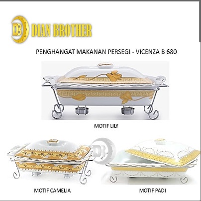 Terlaris Warm Vicenza Prasmanan Keramik Wadah Saji Original Food Warmer B 680