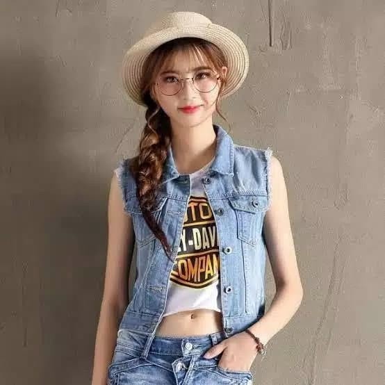 TERBARU Vest Jeans Premium /VEST RAJUT/VEST WANITA/VEST PRIA/VEST VINTAGE/VEST KOREA/VEST CROP