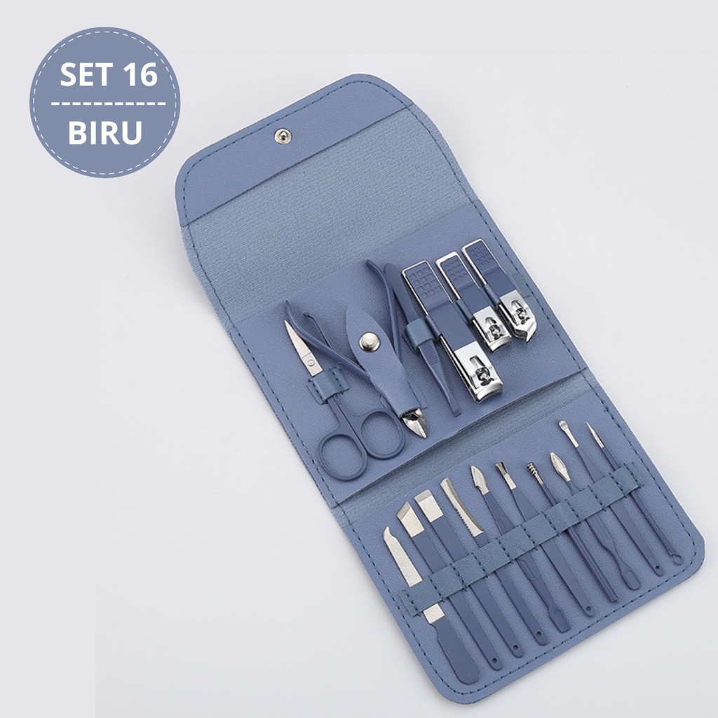 Manicure Set 16 in 1 - Gunting Kuku Set 16 in 1 Perawatan Kuku