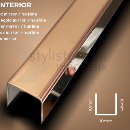 ♡ Stainless Lis Interior | Lis U 10 x 10 x 10mm ♝