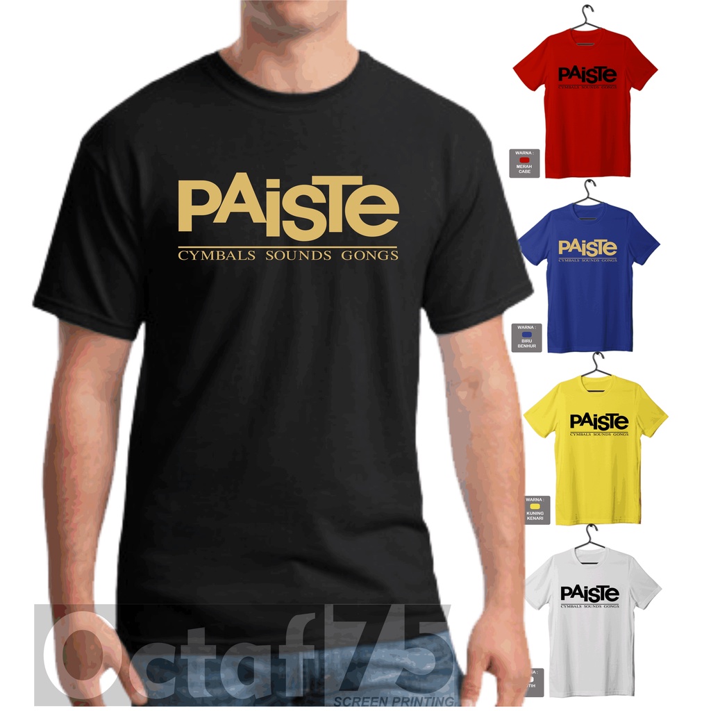 KAOS PAISTE CYMBAL DRUM BAJU DRUMMER PAKAIAN MUSISI BAND