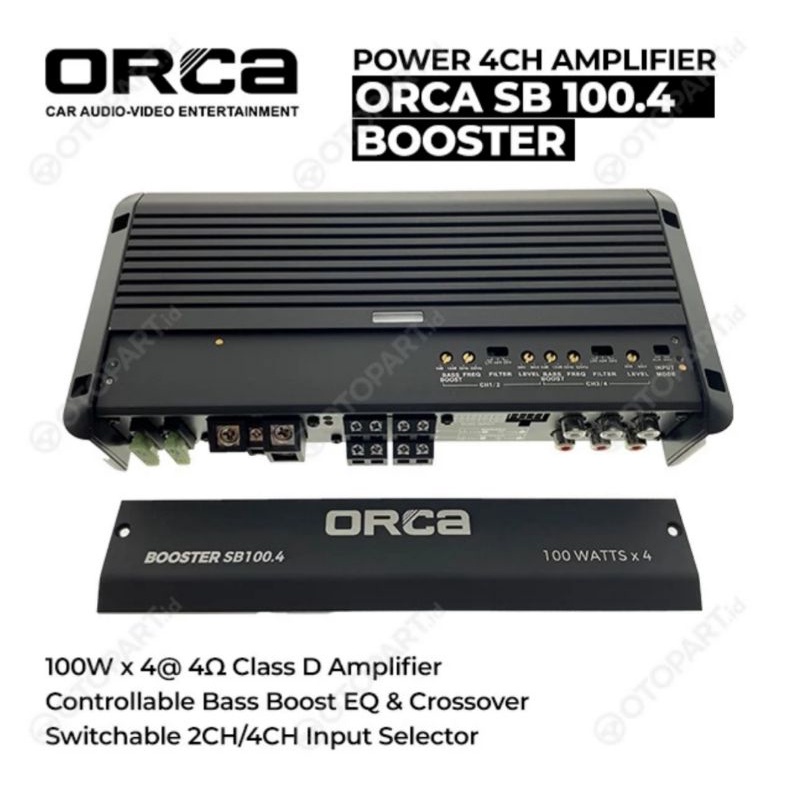 POWER ORCA SB 100.4 BASS BOSTER EQUALIZER AMPLIFIER ORCA SB-100.4