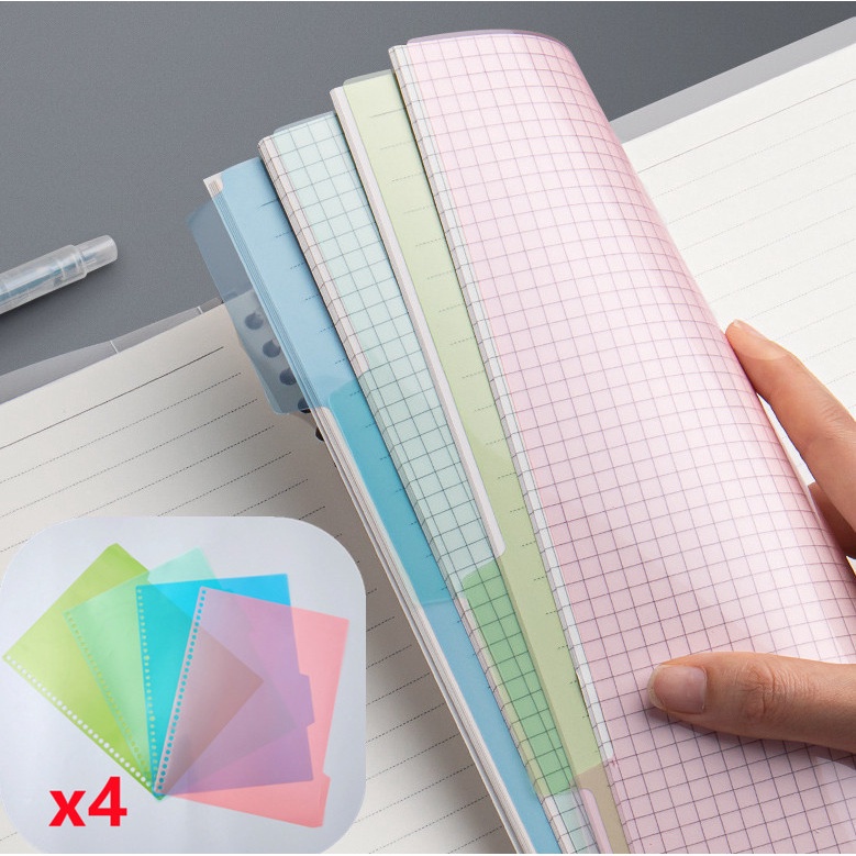 Buku Catatan Isi Ulang A5 Matte Bound 180 Di Dalam Flipchart Isi Ulang Kosong / Garis / Kisi Berkapasitas Besar yang Dapat Diisi Ulang Flipchart Perencana Studi Mudah Lingkaran Spiral