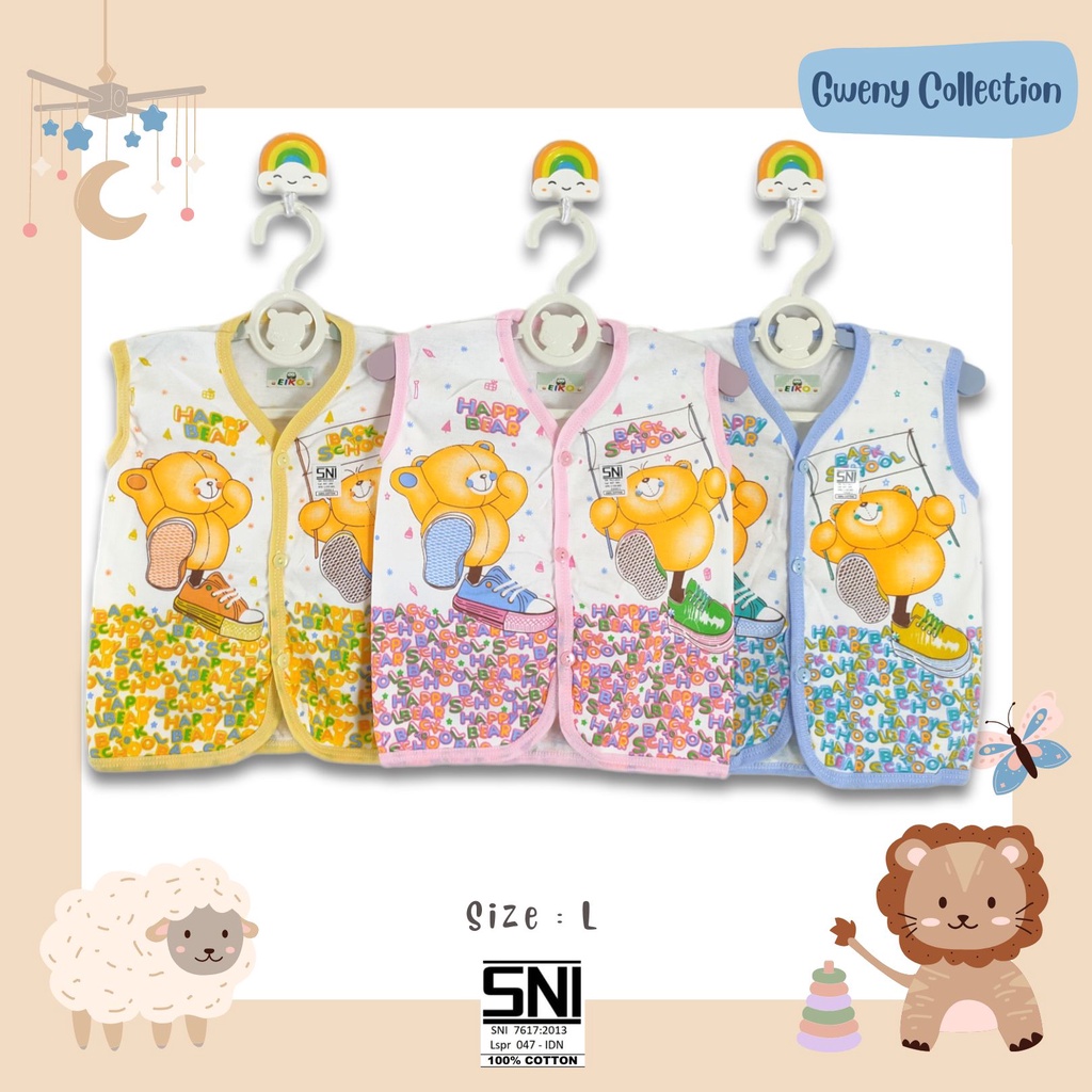 BAJU ATASAN BAYI SINGLET/YKS TANPA LENGAN BAJU / BAJU ANAK MURAH (DKTP)