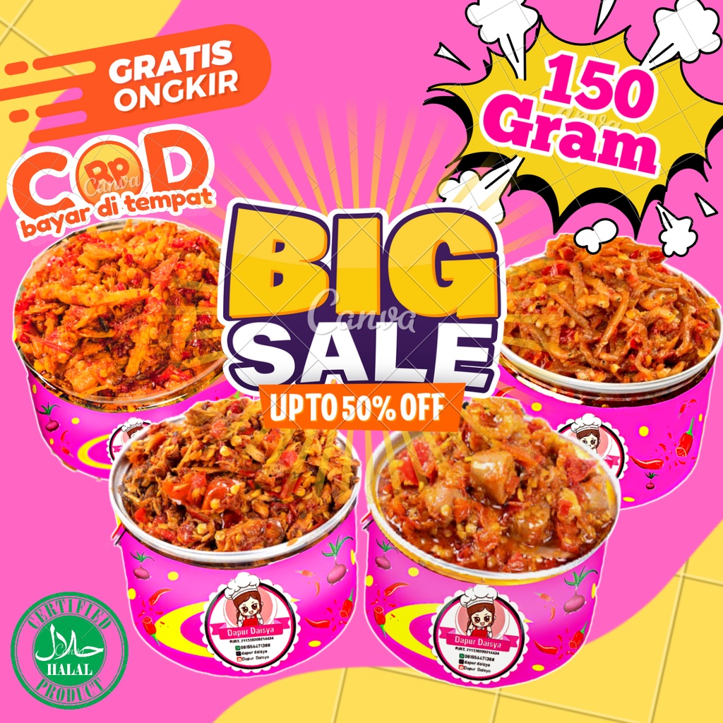 [150 GRAM] SAMBAL CUMI SAMBEL FRESH BABY SOTONG PEDAS SUWIR CAKALANG AYAM TUNA TONGKOL PECEL KACANG TERI SUWIR EATSAMBEL EAT SACHET CIAMIK EATSAMBAL SAMYANG GOCHUJANG HALAL MAKAN MAKANAN CANDU VIRAL KULINER FOOD CEMILAN DIET ASIN SIMPLE JAJAN  MENU