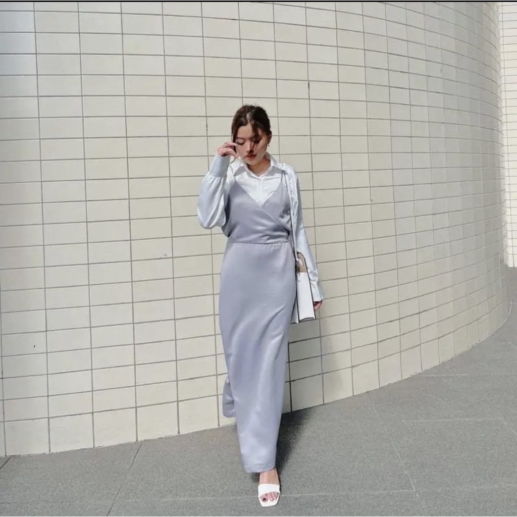 PCS OUTER DRESS SILK AWDELLA MR FASHION PAKAIAN WANITA BAHAN VELVET