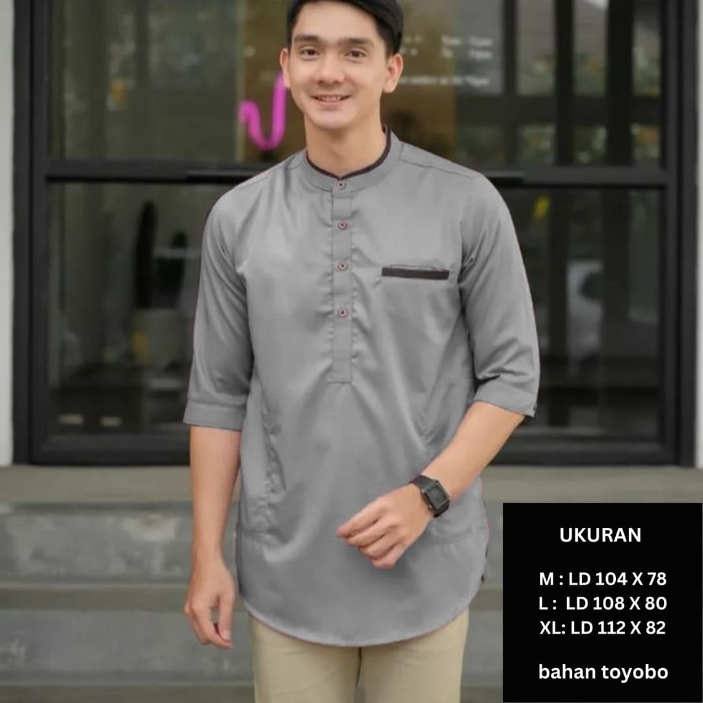 TOTOTASHOP Baju koko ARDAN M-L-XL, Bahan matt toyobo premium