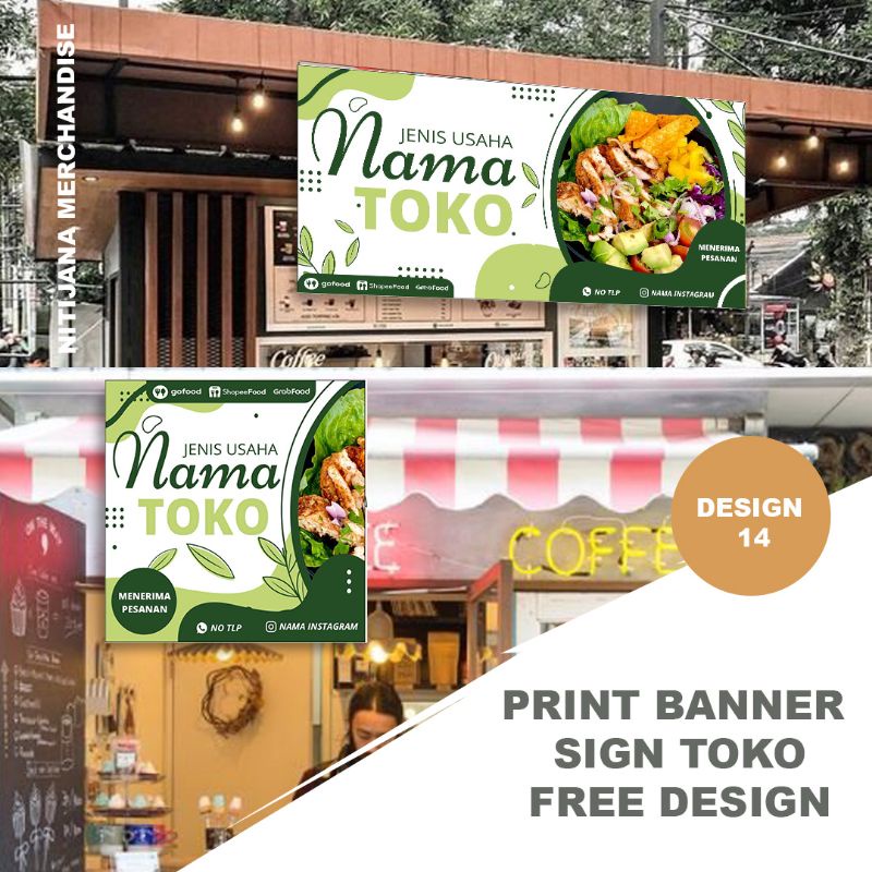 DESIGN PLUS CETAK BANNER/SPANDUK NAMA TOKO BISA CUSTOM UKURAN