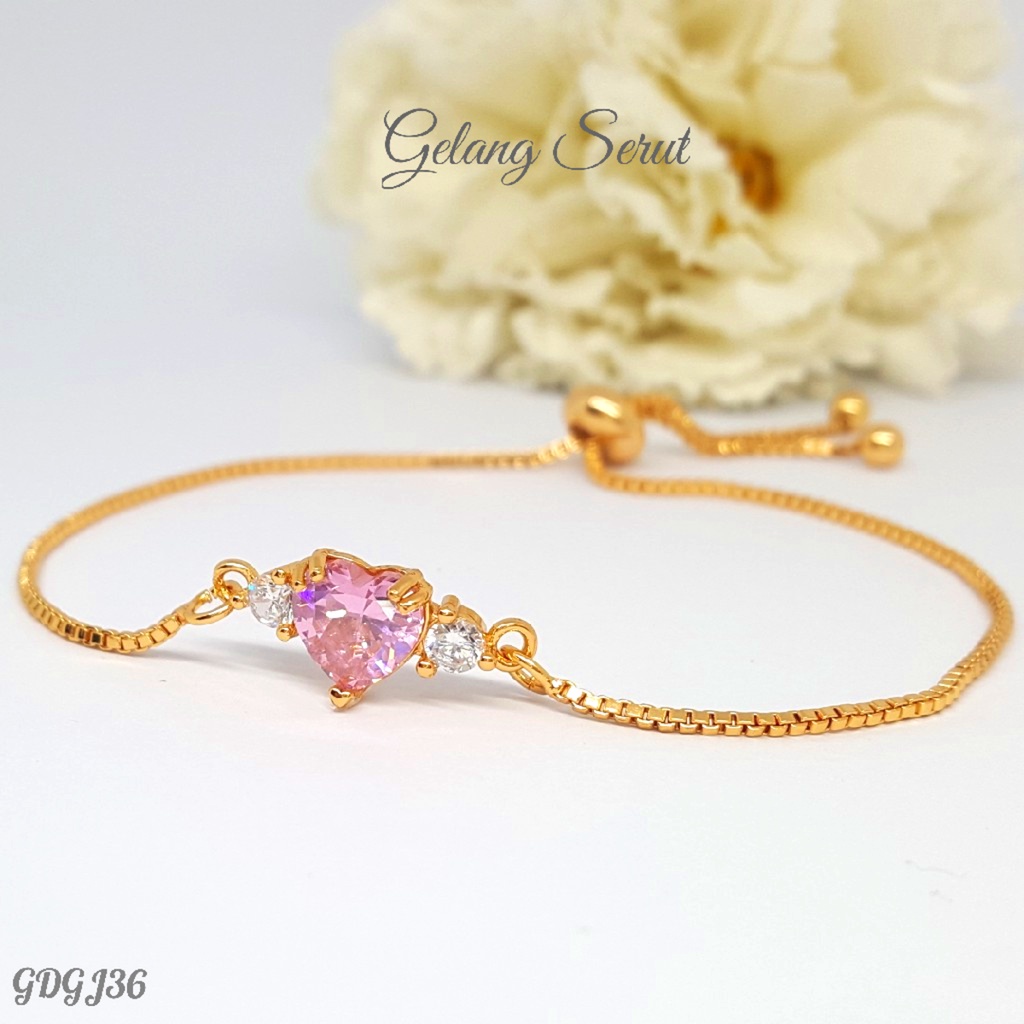 PGX Gelang Serut Xuping Aksesoris Wanita Fashion Korea Perhiasan Lapis Emas - R270