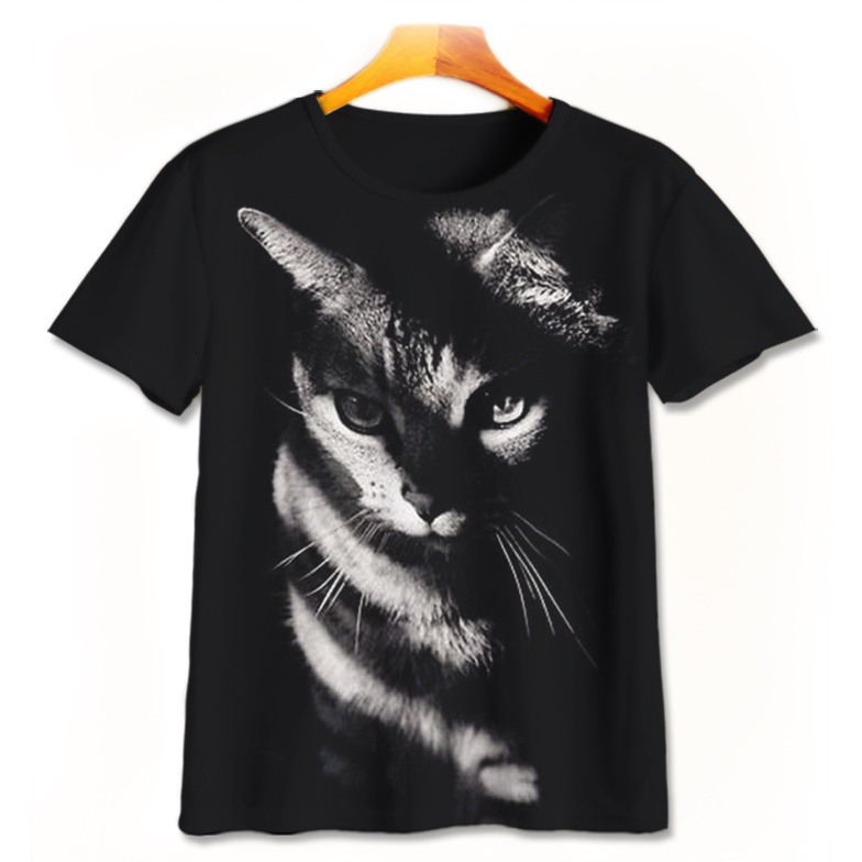 Kaos 3D Anak | Baju Printing | Kaos 3D - Baju Gambar Binatang / Hewan Kucing Lucu Cat Lovers V13 Sti