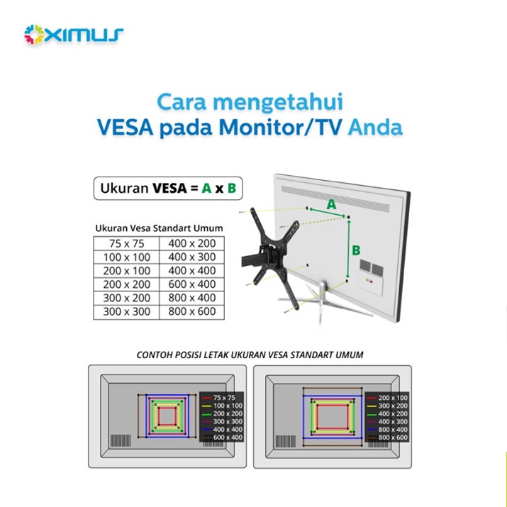 BRACKET TV LED LCD MONITOR 32&quot;-55&quot; OXIMUS T410 WALL MOUNT TILT - T410