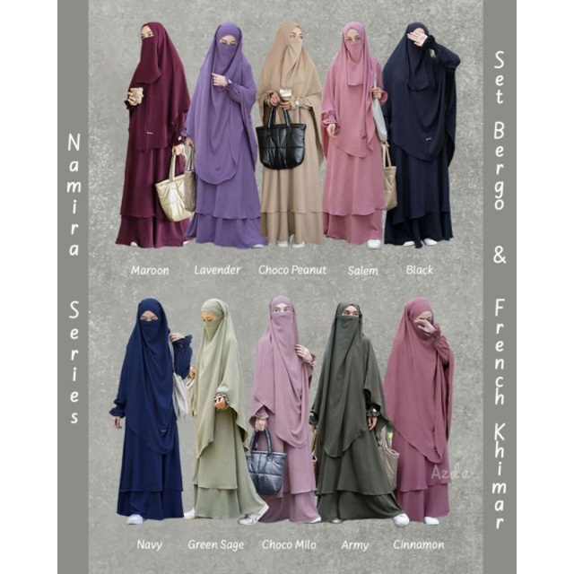 Namira Set French Khimar by Azda Hijab