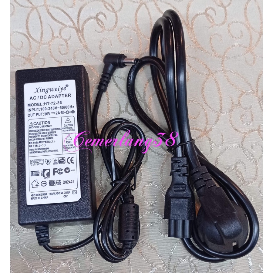 Switching Adaptor 36V 2A + Kabel Adapter Power Supply PSU DC 36 V 2 A - 115 cm