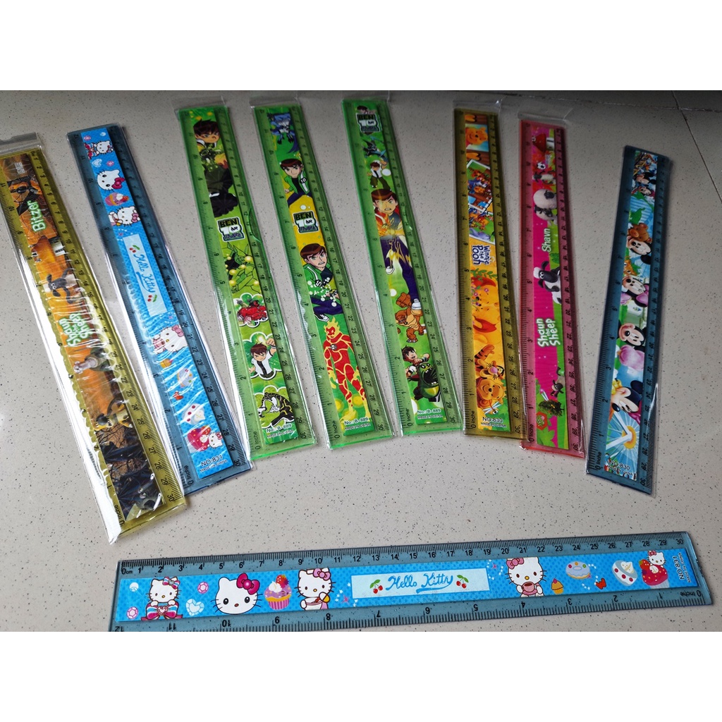 

Penggaris Plastik Karakter 30 cm Mistar Glass Ruler