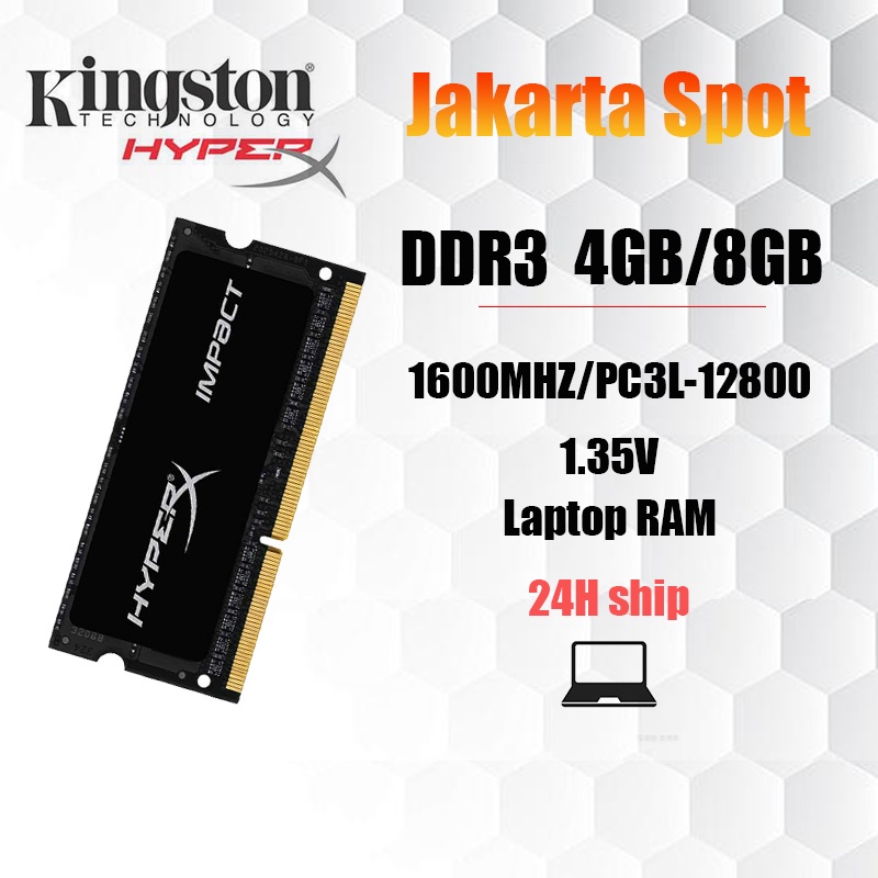 【Jakarta Spot】4GB/8GB Kingston Hyperx Laptop RAM  DDR3 1600MHZ PC3L-12800 SODIMM  memory for notebok