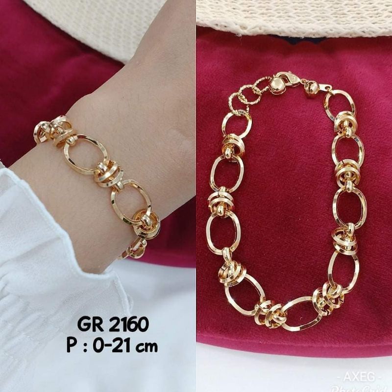 Gelang  Xuping Rantai Wanita lapis emas gold Anti karat 83