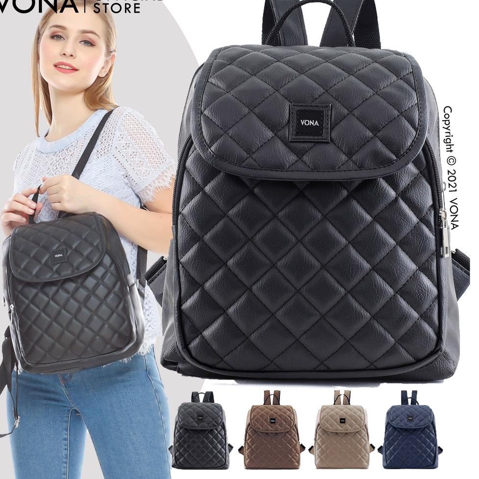 LANGSUNG KIRIM VONA Tas Ransel Wanita Backpack Quilted - CORDELIA