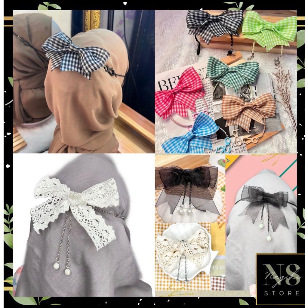 ✨AKSESORIS✨ KONEKTOR MASKER WANITA  AKSESORIS MASKER KONEKTOR SATIN MUTIARA AKSESORIS FASHION AKSESORIS HIJAB KONEKTOR HIJAB MUTIARA KONEKTOR SATIN