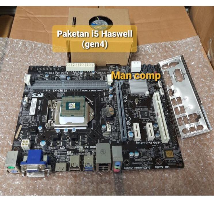 Terlaris Paketan Mainboard H81 + Core i5 4590 + Fan cooler