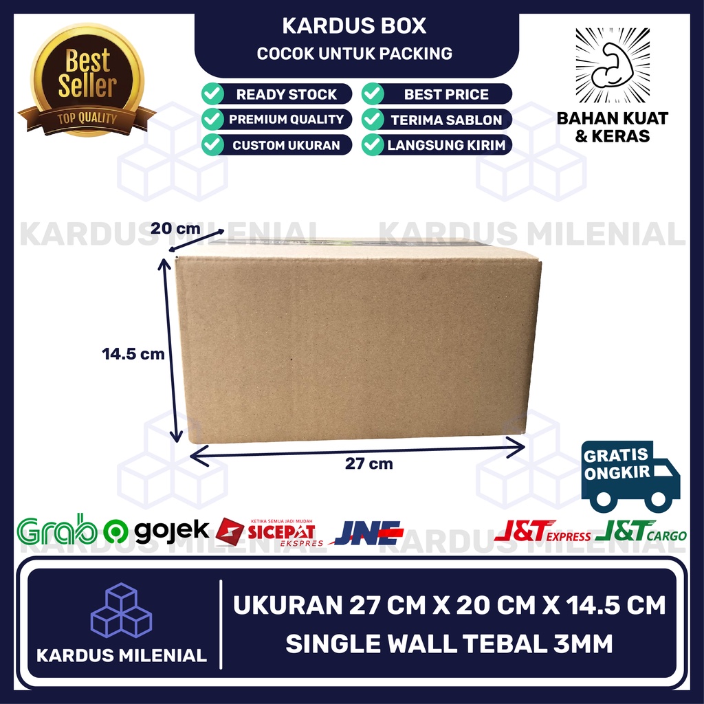 

Kardus box karton packing 27x20x14.5