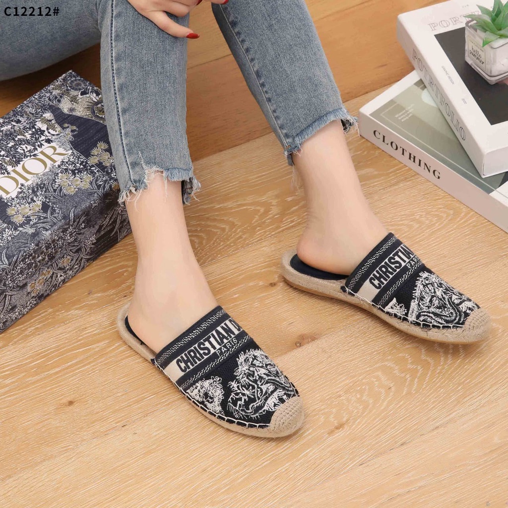 D Navy Blue Mule Sandal C12212