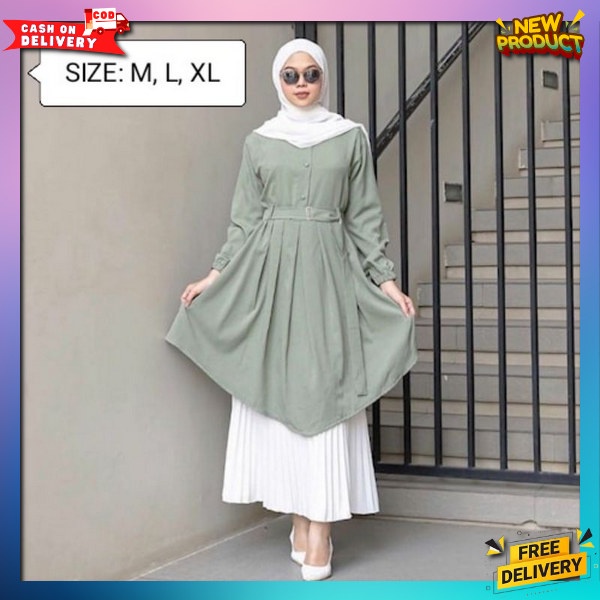 Thunic Remaja Import Tunic Perempuan Dewasa Thunik Ibu2 Kondangan Tonik Bahan Adem Pakaian Lebaran W