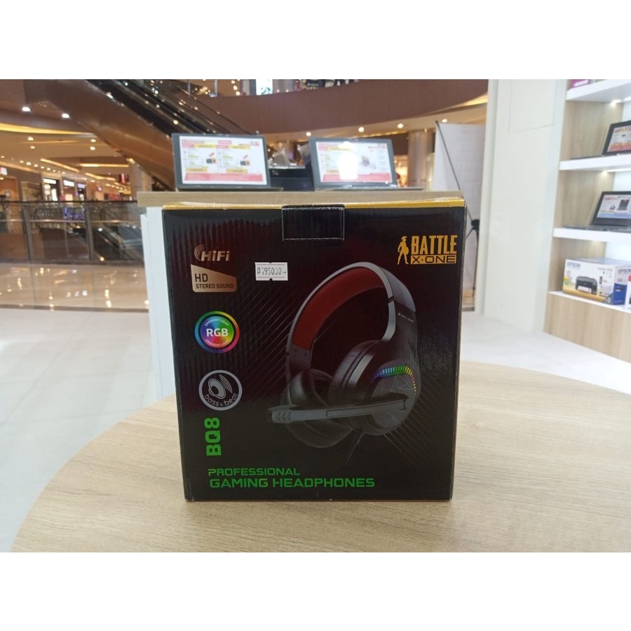 BATTLE X-ONE BQ8 RGB HD STEREO SOUND PROFESIONAL GAMING HEADPHONES