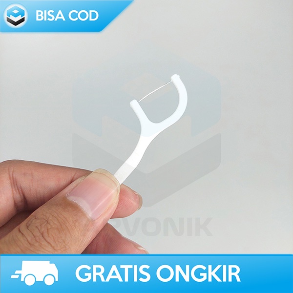 BENANG PEMBERSIH GIGI DENTAL FLOSS ISI 50 PCS TAFFOMICRON AMAN EFEKTIF