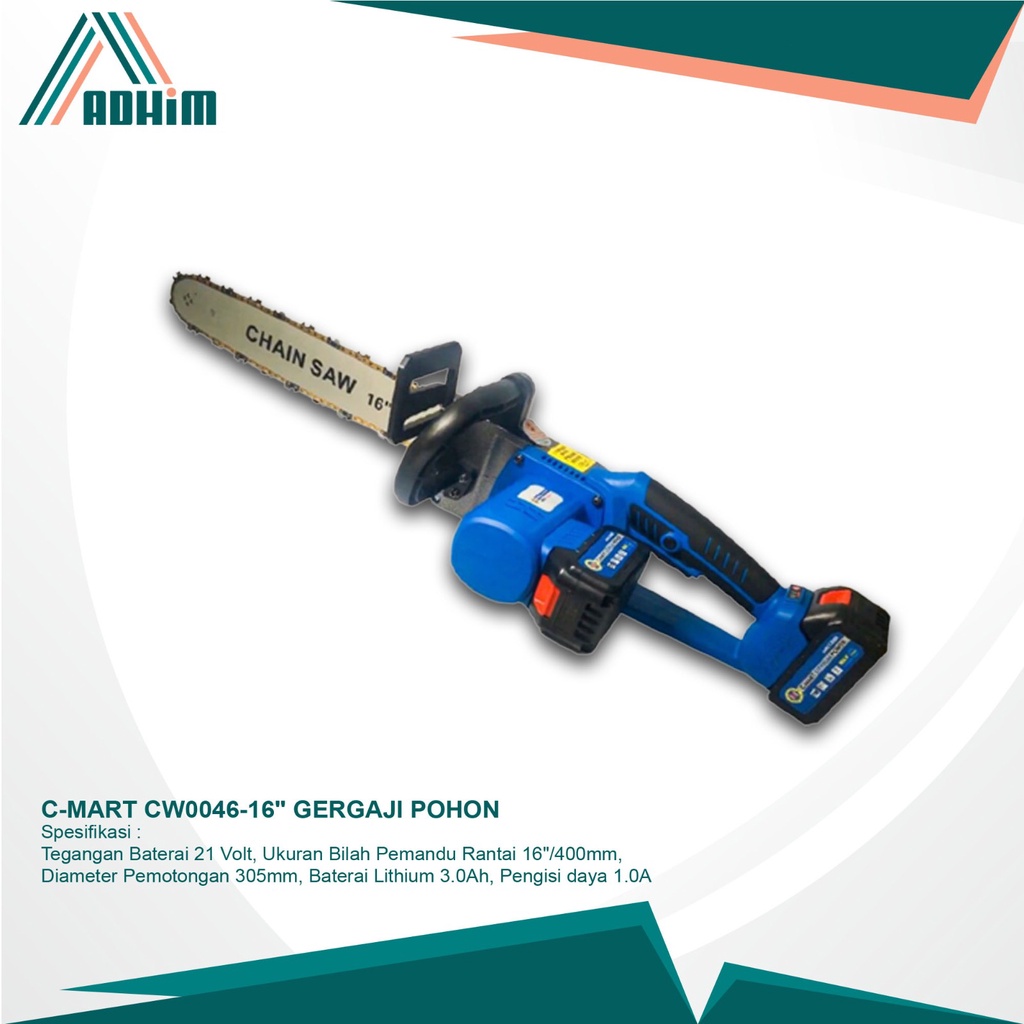 C-MART CW0046-16" CORDLESS CHAINSAW GERGAJI POHON