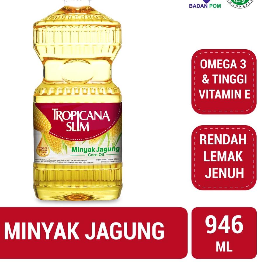 

PROMO✔️⭐-Tropicana Slim Minyak Jagung 946ml - 100% Pure Corn Oil