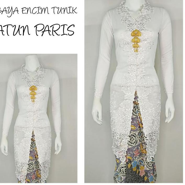 ❆ Indah KEBAYA ENCIM TUNIK LENGAN PANJANG BORDIR SENADA KATUN PARIS KEBAYA WISUDA KEBAYA KATUN KEBAY