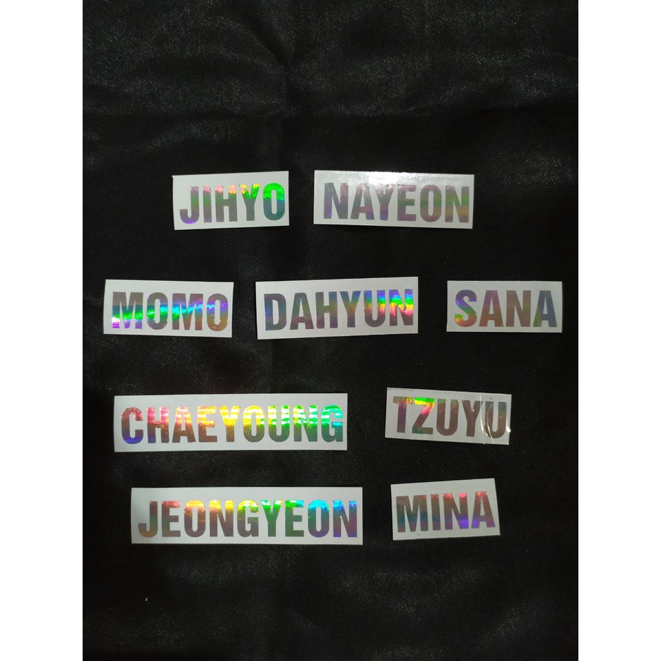 

[PO] CUSTOM - Sticker Nama Hologram
