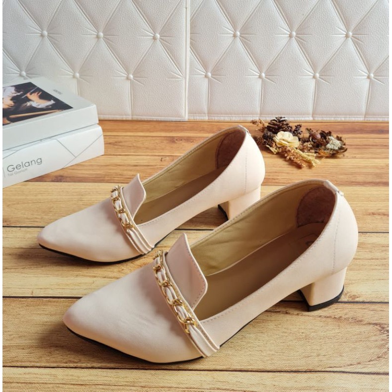 ABBUSHOES AG 23 sepatu pantopel rantai 5cm