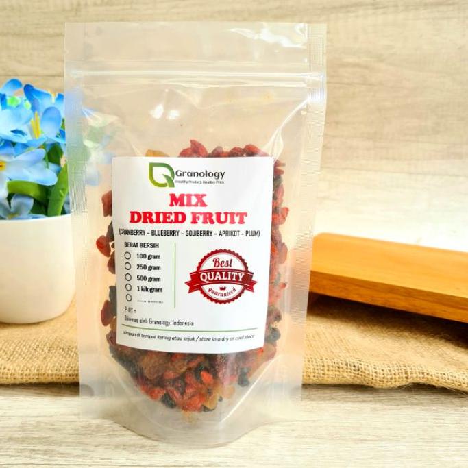 

♫ Mix Fruit 250 gram (Blueberry, Cranberry, Gojiberry, Aprikot dan Plum) by Granology ♠