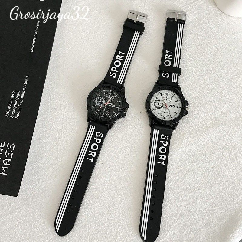 (GROSIRJAYA32) Jam Tangan Wanita SHSHD KARET Fashion Korea Bahan Silikon Model Simple Korean Watch Silicone Quartz